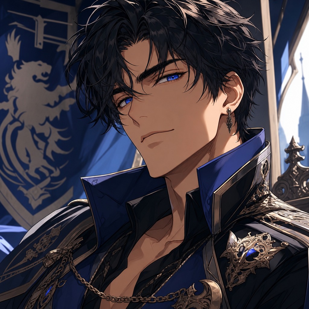 Example AI sketch - anime style man